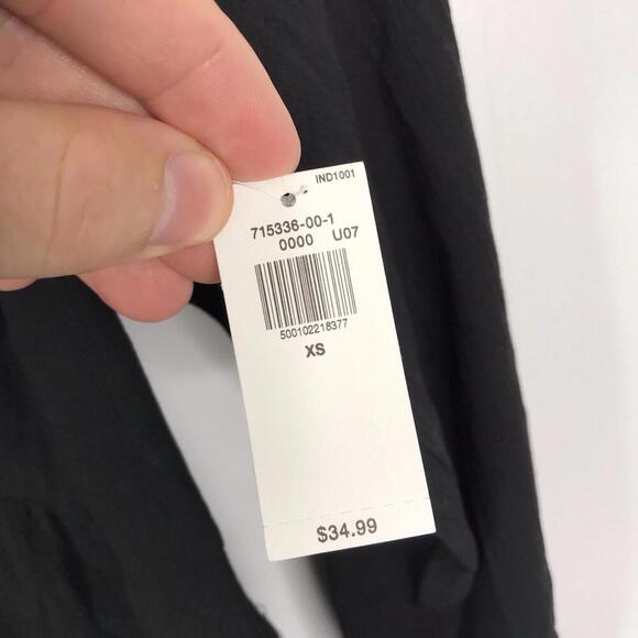 Old Navy Top Womens Size XS Babydoll V Neck Long Sleeve Gauze Textured New - Picture 7 of 9